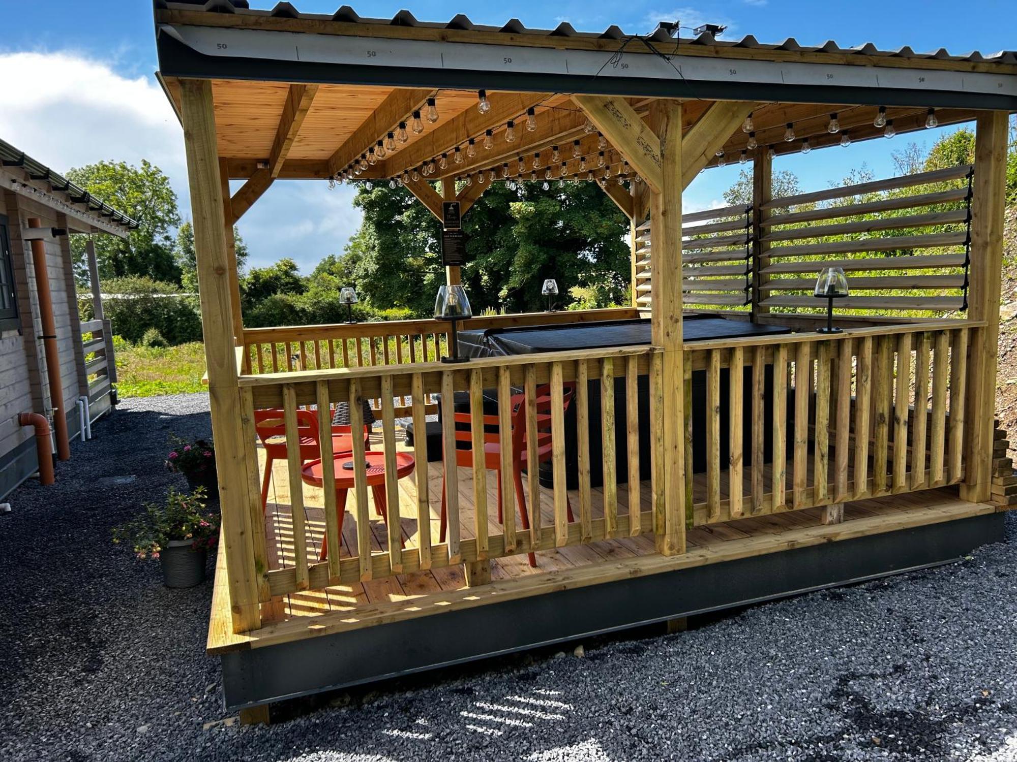 Little Rock Retreat Log Cabin With Hot Tub Castletown Gheoghegan Exteriör bild